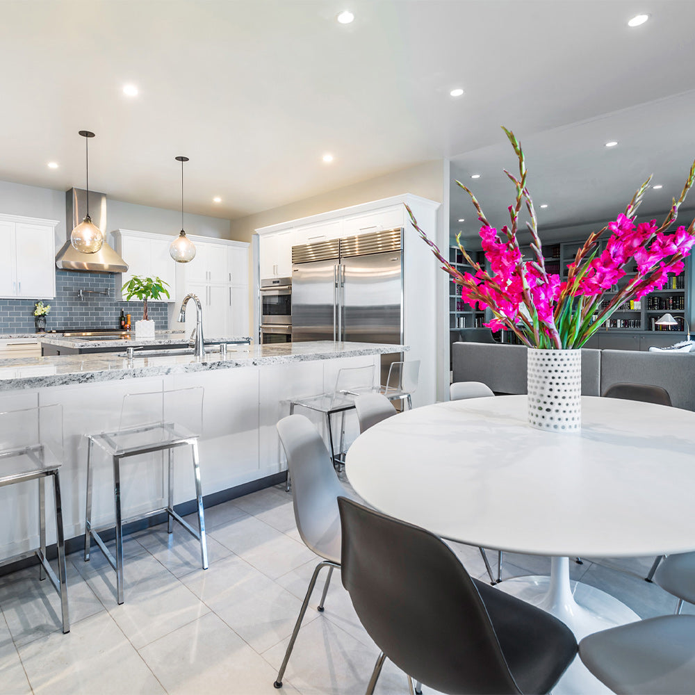 Bright Pink Flowers In A Vase