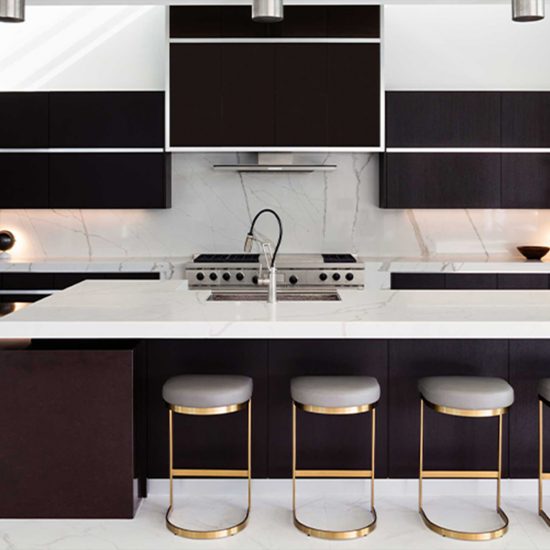 Modern Kitchen With Black Cupboards