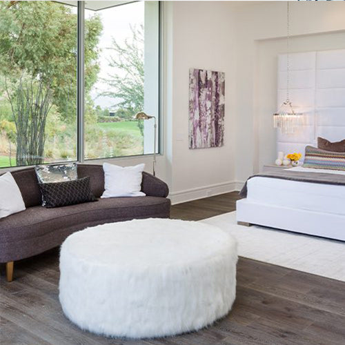 Bedroom With Dark Wooden Floor