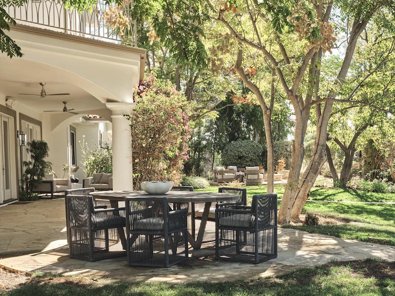 Dining Table Outside In The Garden