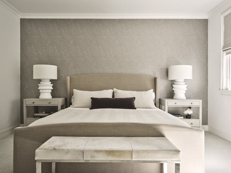 King Size Bed In A Aight Gray Bedroom