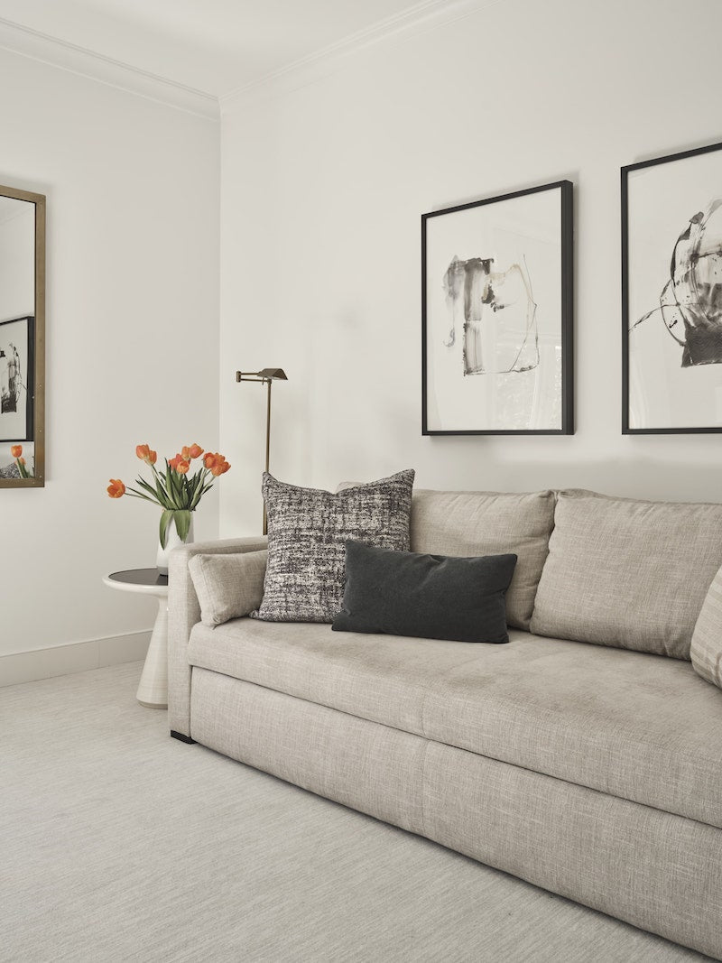 Gray Coach And White Walls