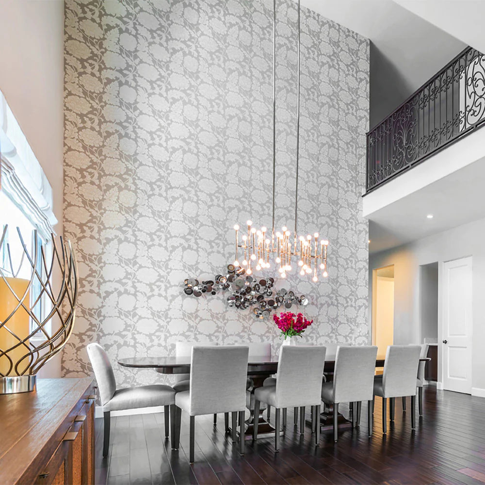 Dining Room With Tall Ceiling