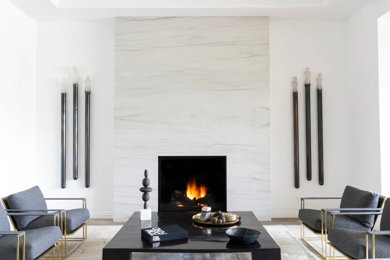 Living Room With A Fireplace