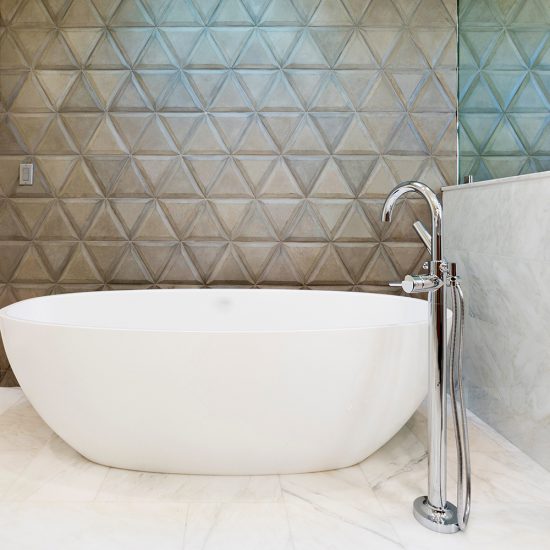 White Sink And Beige Tiles