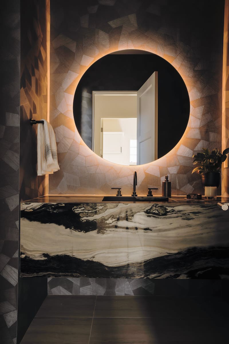 Bathroom In Dark Tones