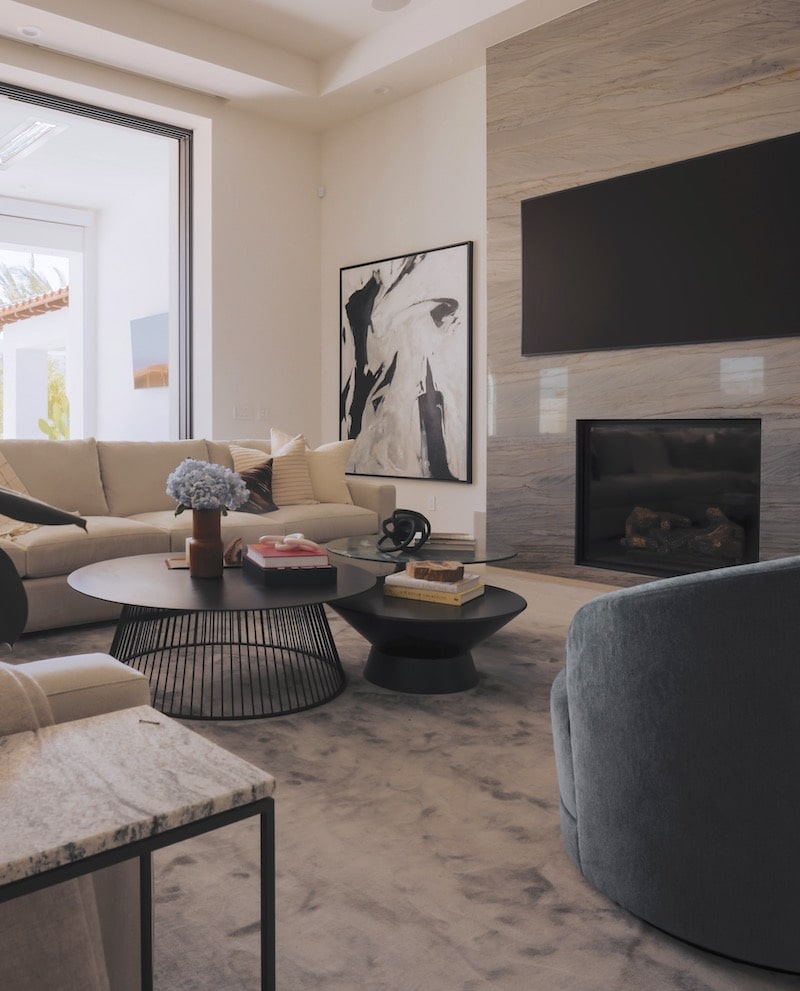 Living Room In Beige Colors